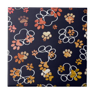 Carreau Chien Patrouilles Éclairage Brown Noir