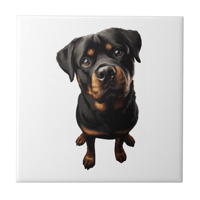 Carreau chien rottweiler (Devant)