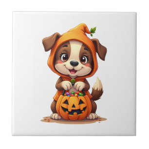 Carreau Chien Trick or Treat � Chemise de chiot Halloween