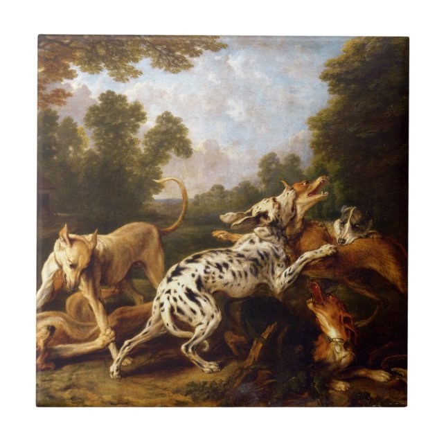Carreau Chiens combattant (par Frans Snyders) (Devant)