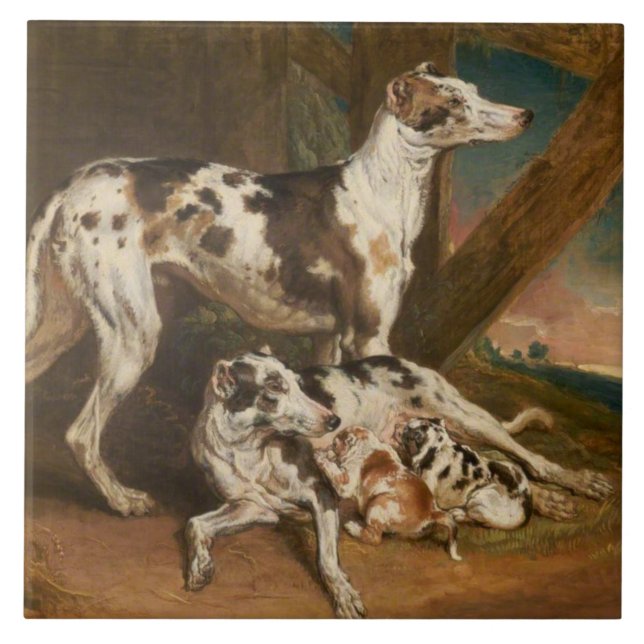 Carreau Chiens de Dalmatie (par James Ward) (Devant)