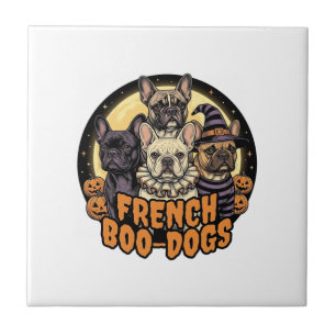 Carreau Chiens de French Boo Halloween Création Bouledogue