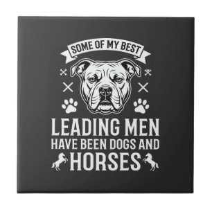 Carreau Chiens et chevaux menant les hommes