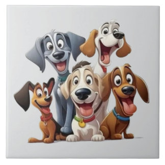 Carreau Chiens mignons
