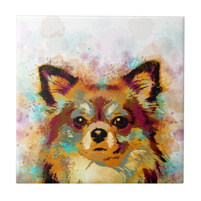 Carreau Chihuahua Chien 141 multicolore (Devant)