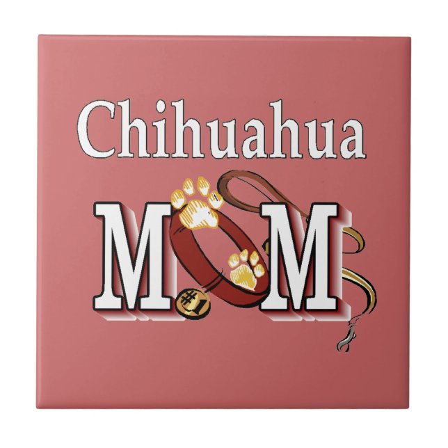 Carreau Chihuahua Chien Maman Cadeaux (Devant)