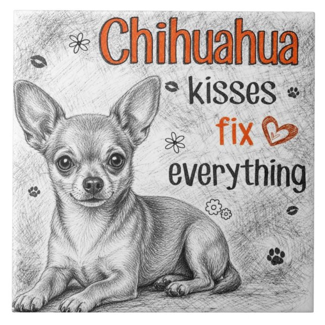 Carreau Chihuahua mignon (Devant)