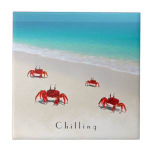 Carreau Chilling - Dessous de verre de plage personnalisab