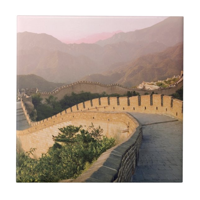 Carreau Chine, comté de Huairou, Coucher de soleil (Devant)