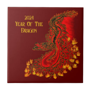 Carreau Chine Dragon, 2024 Année Du Dragon