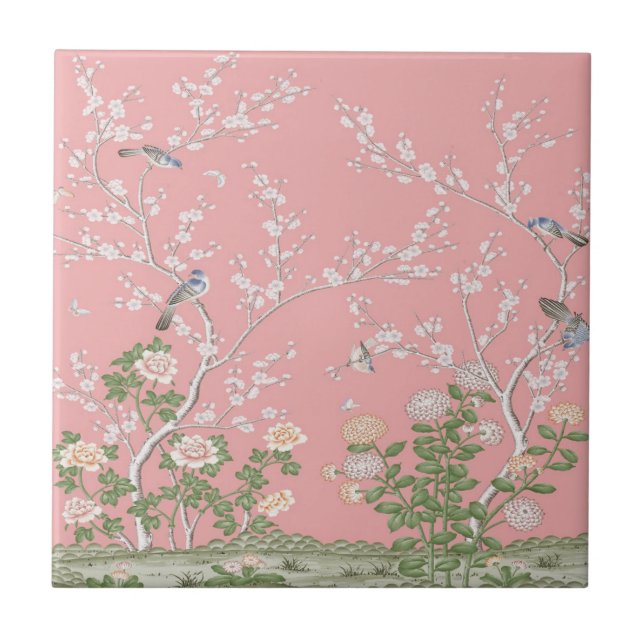 Carreau Chinoiserie rose (Devant)