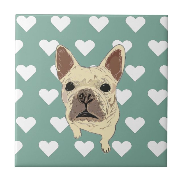 Carreau chiot Bouledogue Français (Devant)