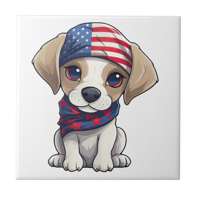 Carreau Chiots Patriotes - Style 14  (Devant)