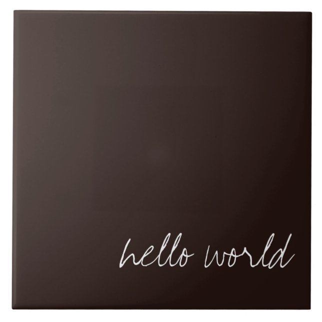 Carreau Chocolat foncé personnalisé Brown (Devant)