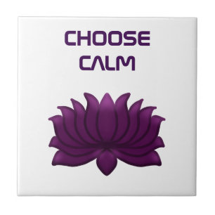 Carreau Choisissez Fleur de Lotus Violet Calme