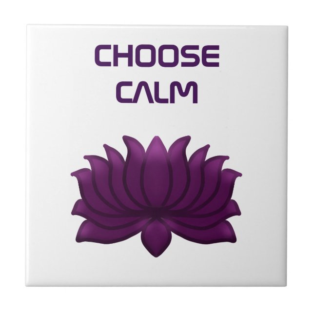Carreau Choisissez Fleur de Lotus Violet Calme  (Devant)