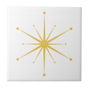Carreau Choisissez vos propres couleurs Retro Starburst at