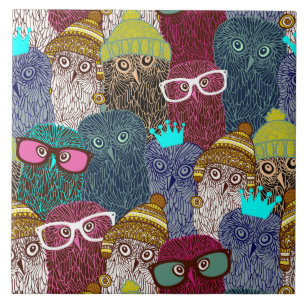 Carreau Chouette dans la couronne