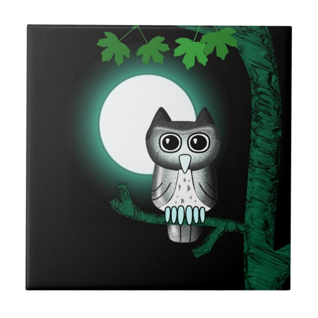 Carreau Chouette d'Halloween (Devant)