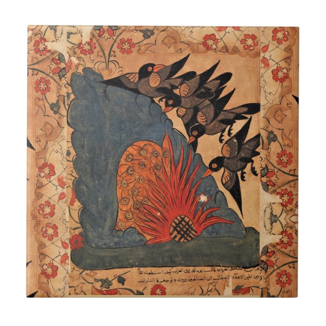 Carreau Chouettes à caps Renaissance indienne (Devant)