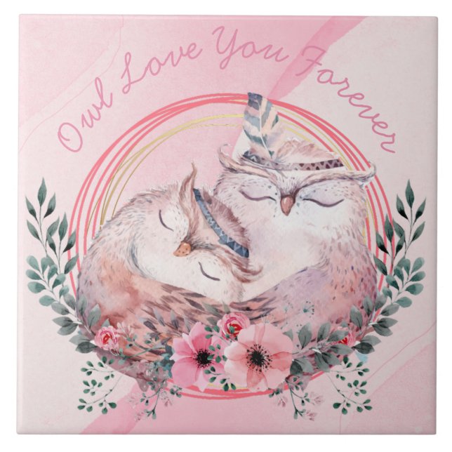 Carreau Chouettes mignonnes (Devant)