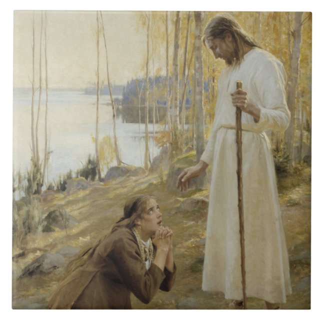 Carreau Christ et Marie Magdalene dans la campagne finland (Devant)