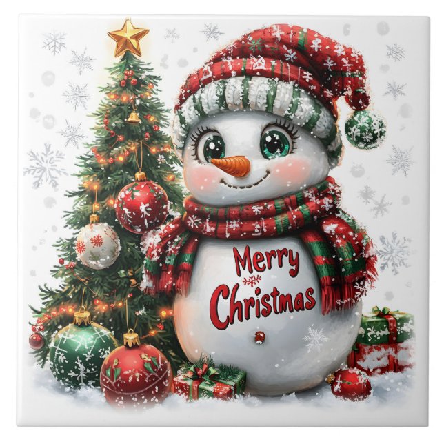 Carreau Christmas Snowman (Devant)