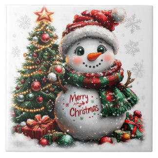 Carreau Christmas Snowman