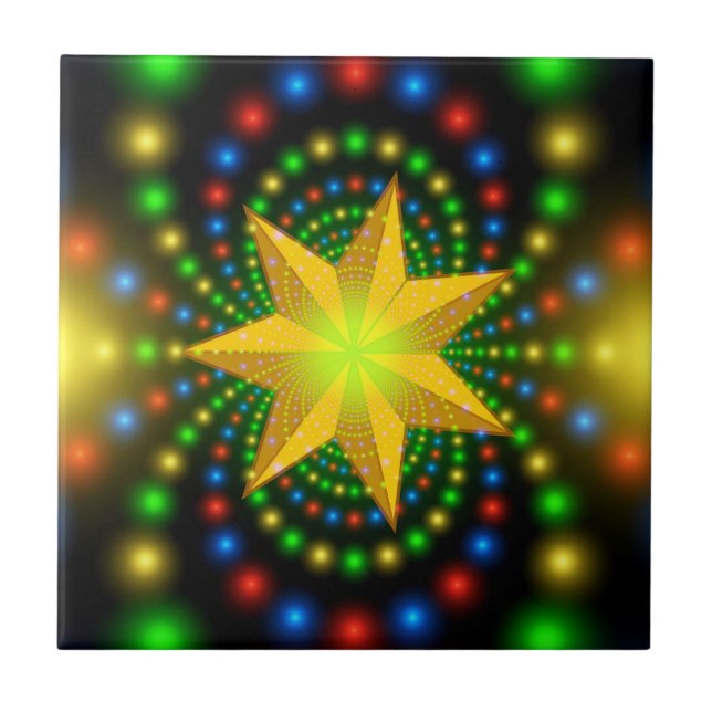 Carreau Christmas Star Fractal Design-29440 (Devant)