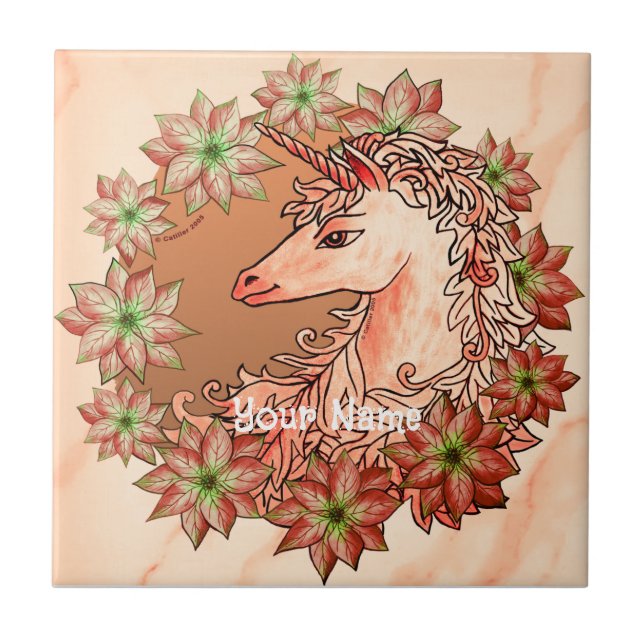 Carreau Christmas Unicorn tile (Devant)