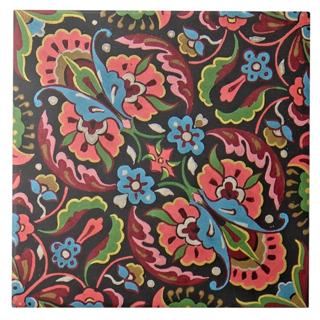 Carreau Christopher Jacquard floral Art nouveau (Devant)