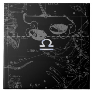 Carreau Chrome Argent comme Libra Zodiac Connexion Heveliu