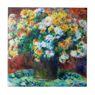 Carreau Chrysanthème Vintage par Pierre-Auguste Renoir