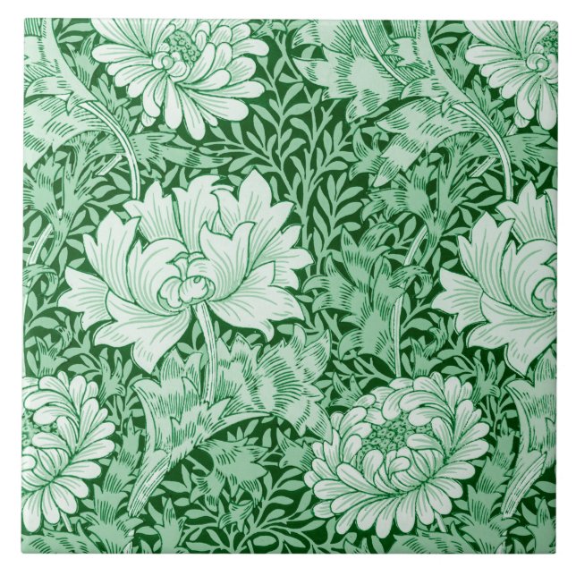 Carreau Chrysanthemum Green, William Morris (Devant)