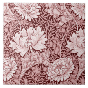Carreau Chrysanthemum Maroon, William Morris