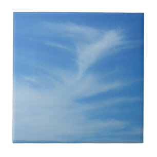 Carreau Ciel bleu avec des nuages blancs, photo abstraite
