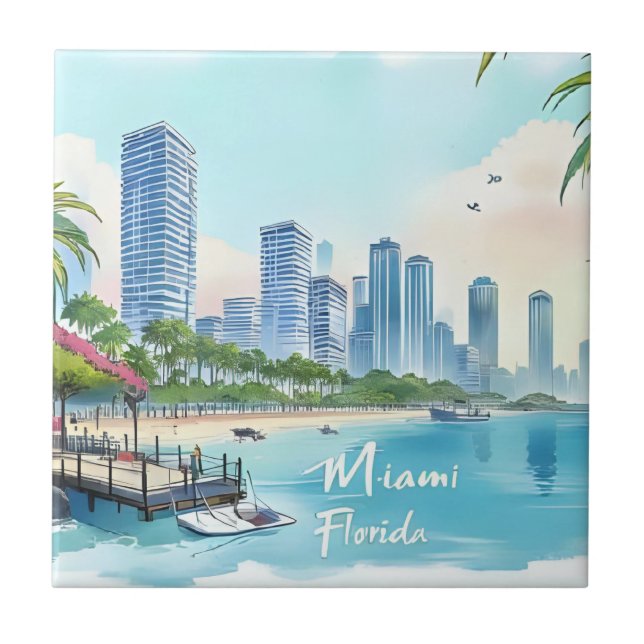 Carreau Ciel de Miami Floride (Devant)