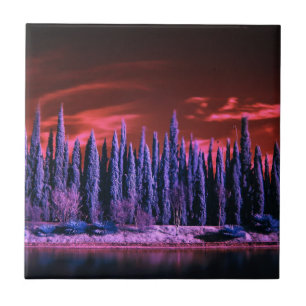 Carreau ciel d'hiver violet