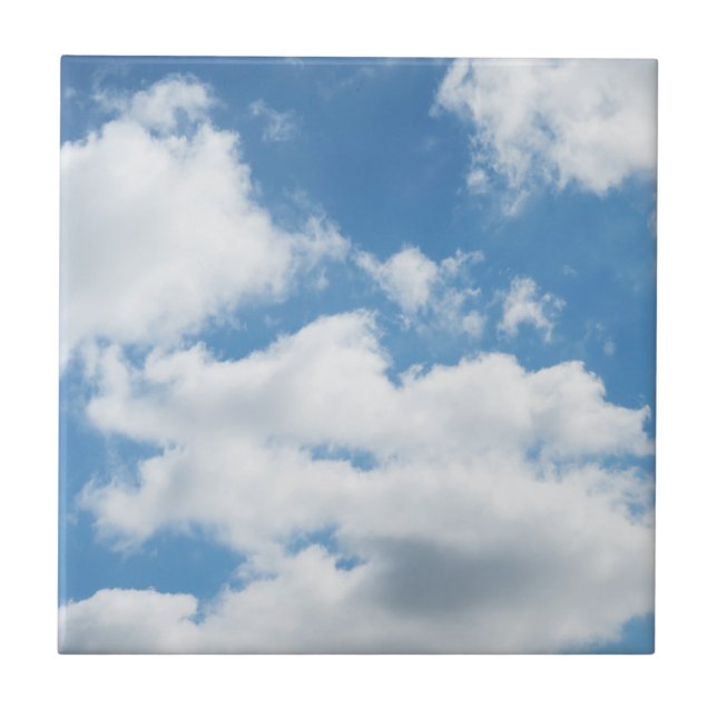 Carreau ciel, météo, nature, blanc, bleu, nuage, soleil (Devant)