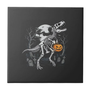 Carreau Cimetière de citrouille d'Halloween de squelette d