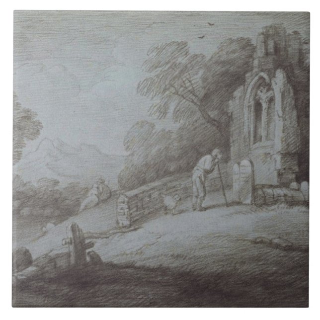 Carreau Cimetière de Thomas Gainsborough | avec la figure (Devant)