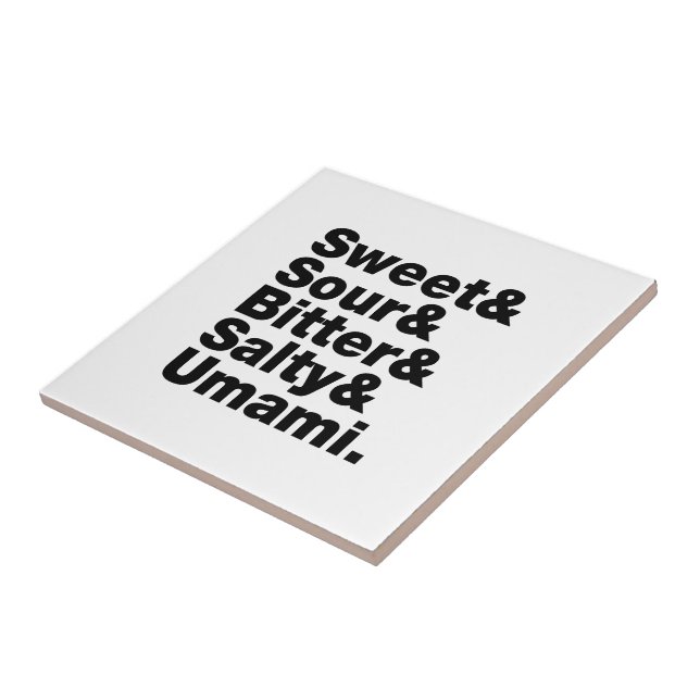 Carreau Cinq saveurs de base (Côté)