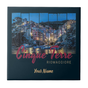 Carreau Cinque Terre Riomaggiore Souvenir vintage italien