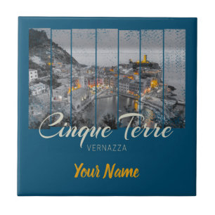 Carreau Cinque Terre Vernazza Italie Souvenir vintage