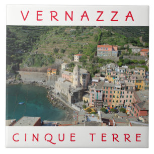 Carreau Cinque Terre Vernazza vue céramique