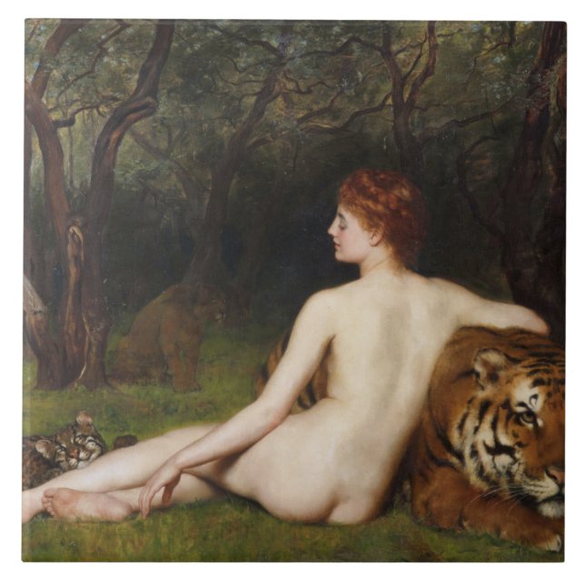 Carreau Circé (Déesse magique et chats) (par John Collier) (Devant)