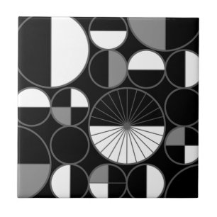 Carreau Circles Halves Black Gray