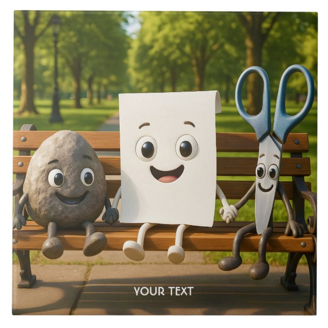 Carreau Ciseaux de papier Imaginaire Roche (Devant)