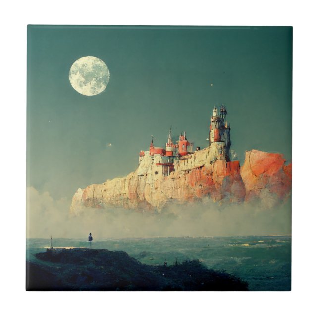 Carreau Citadelle côtière Imaginaire Sci-Fi (Devant)