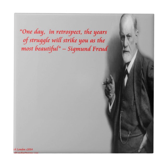 Carreau Citation célèbre de Sigmund Freud sur le "combat" (Devant)